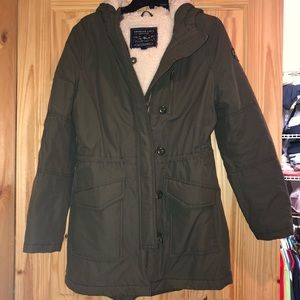 American Eagle Army green parka